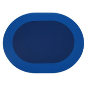 blue lacquered wood placemat