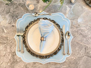 light blue cotton linen placemats