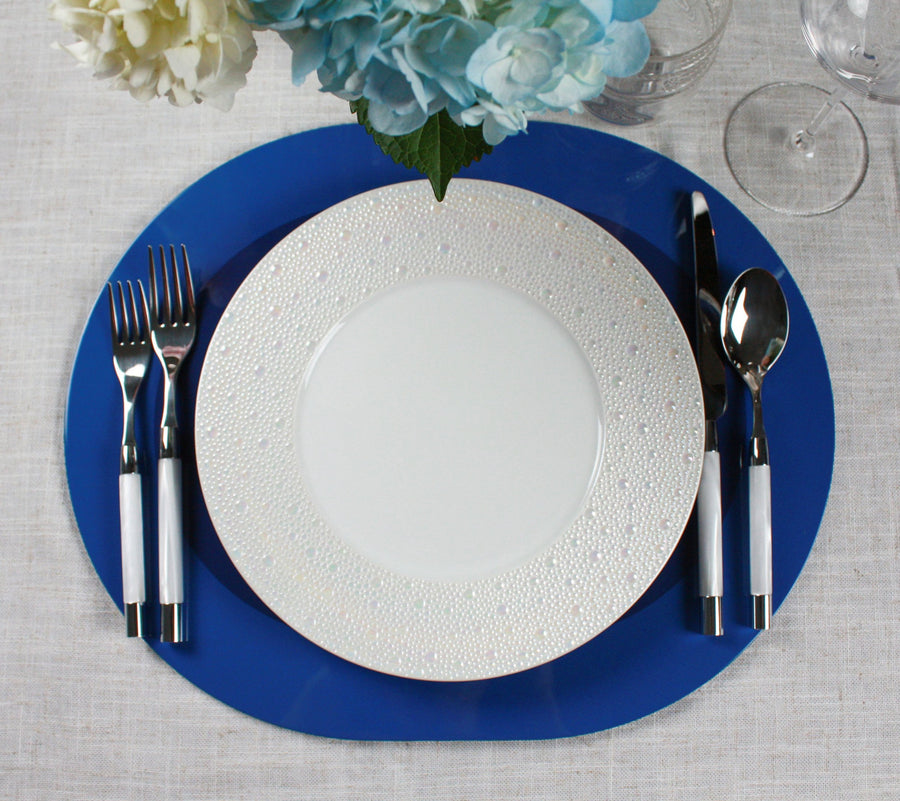 elegant blue placemat