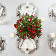 Melbourne Embroidered Faux Leather Placemats Set of 4 - Soft Gray