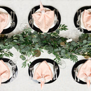 Baby Breath Cotton Napkin with Hand-Knotted Trim - Peach Pink