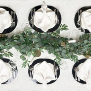 Baby Breath Cotton Napkin with Hand-Knotted Trim - White