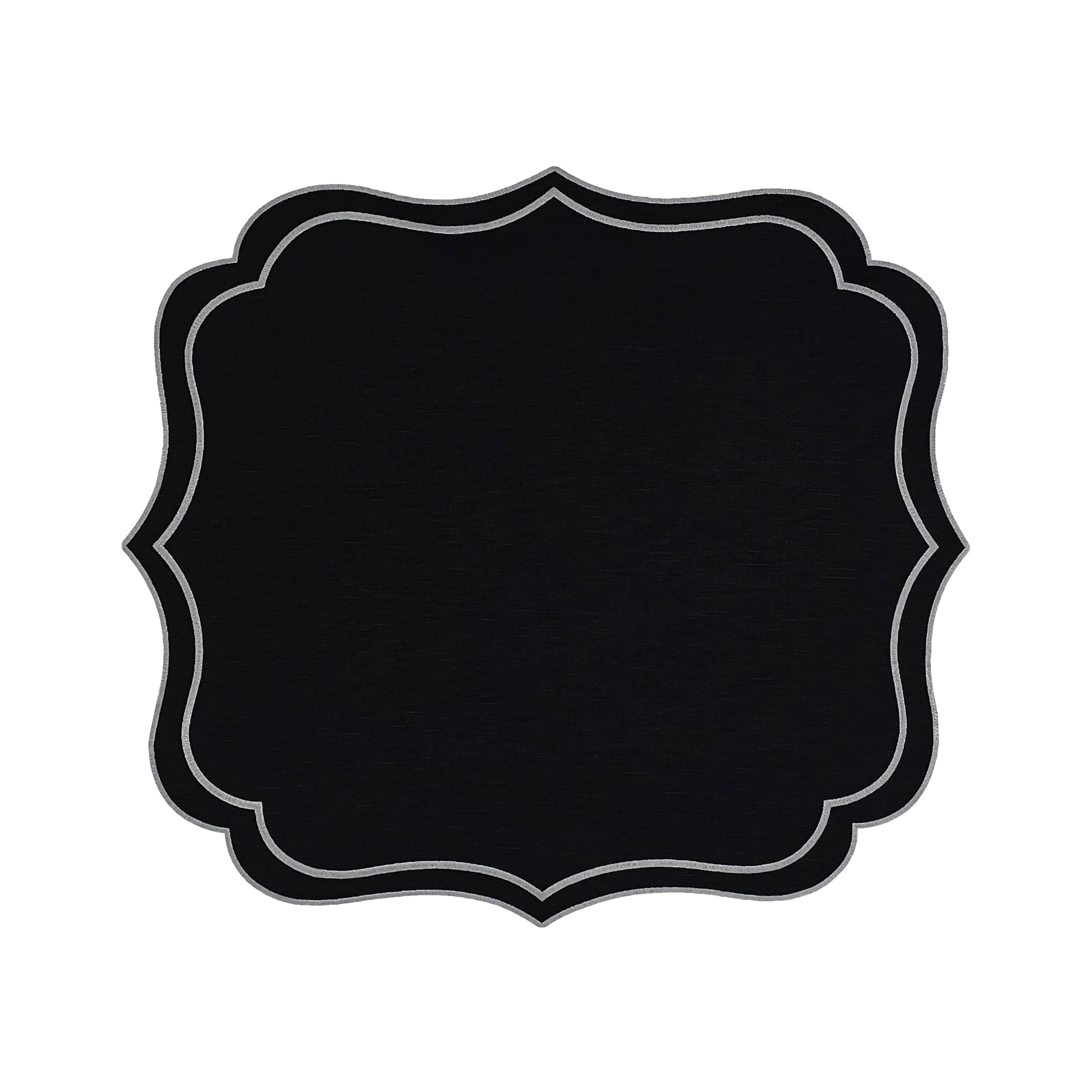 black placemat