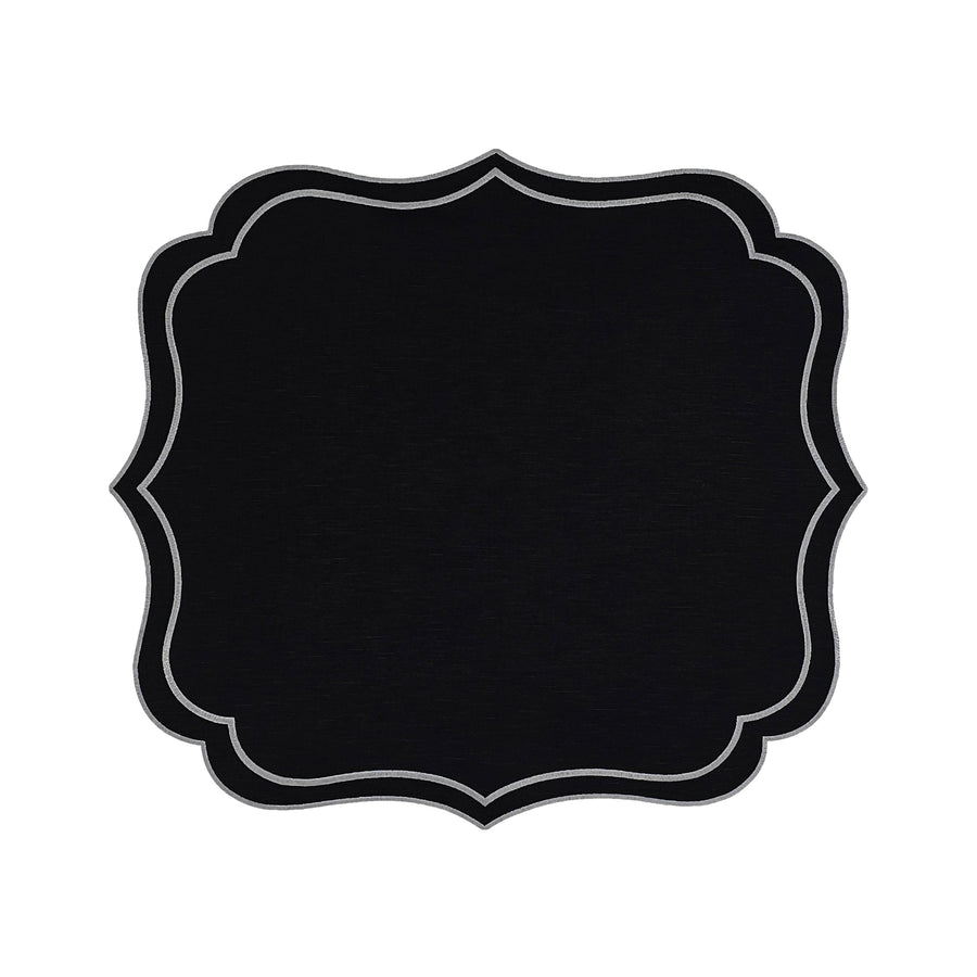 black placemat