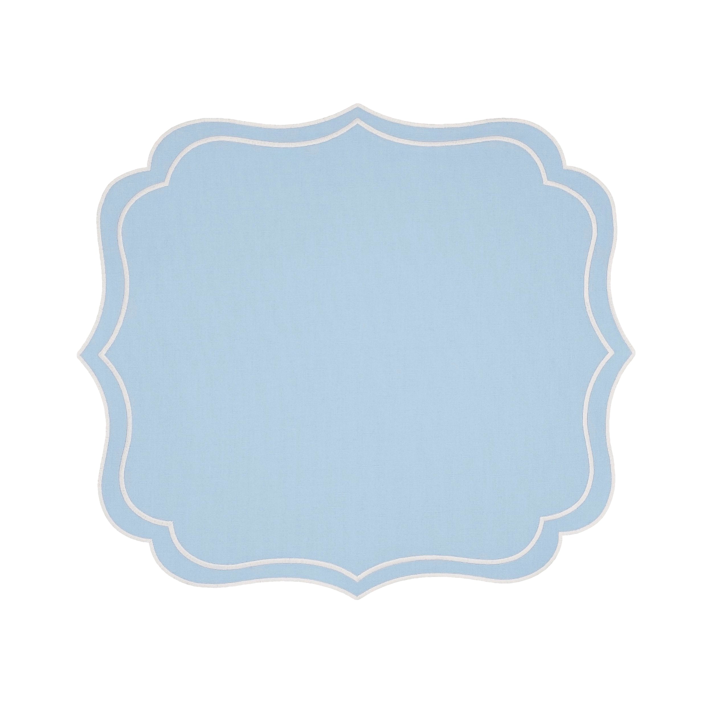 light blue placemat