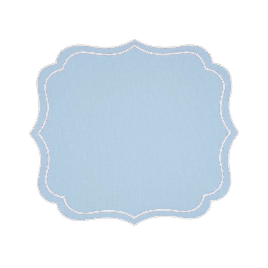 light blue placemat