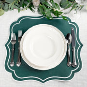 Charlotte Scallop Embroidered Placemats - Green