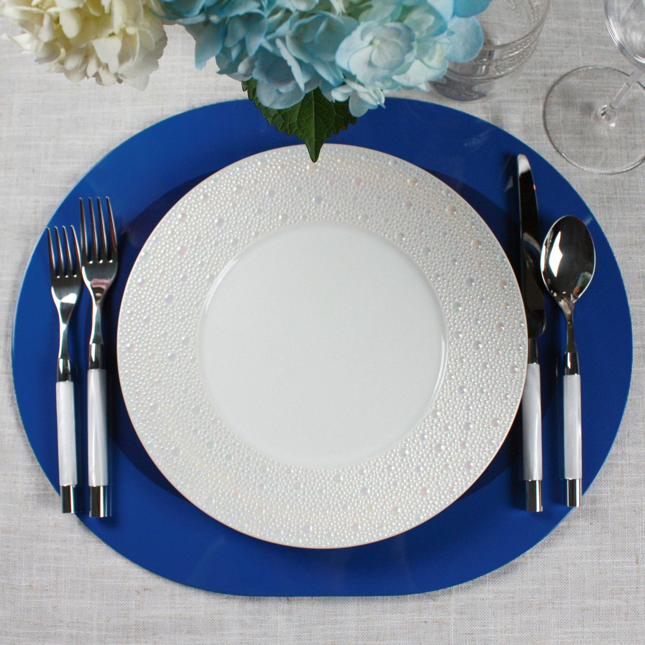 elegant blue placemat